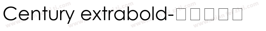 Century extrabold字体转换